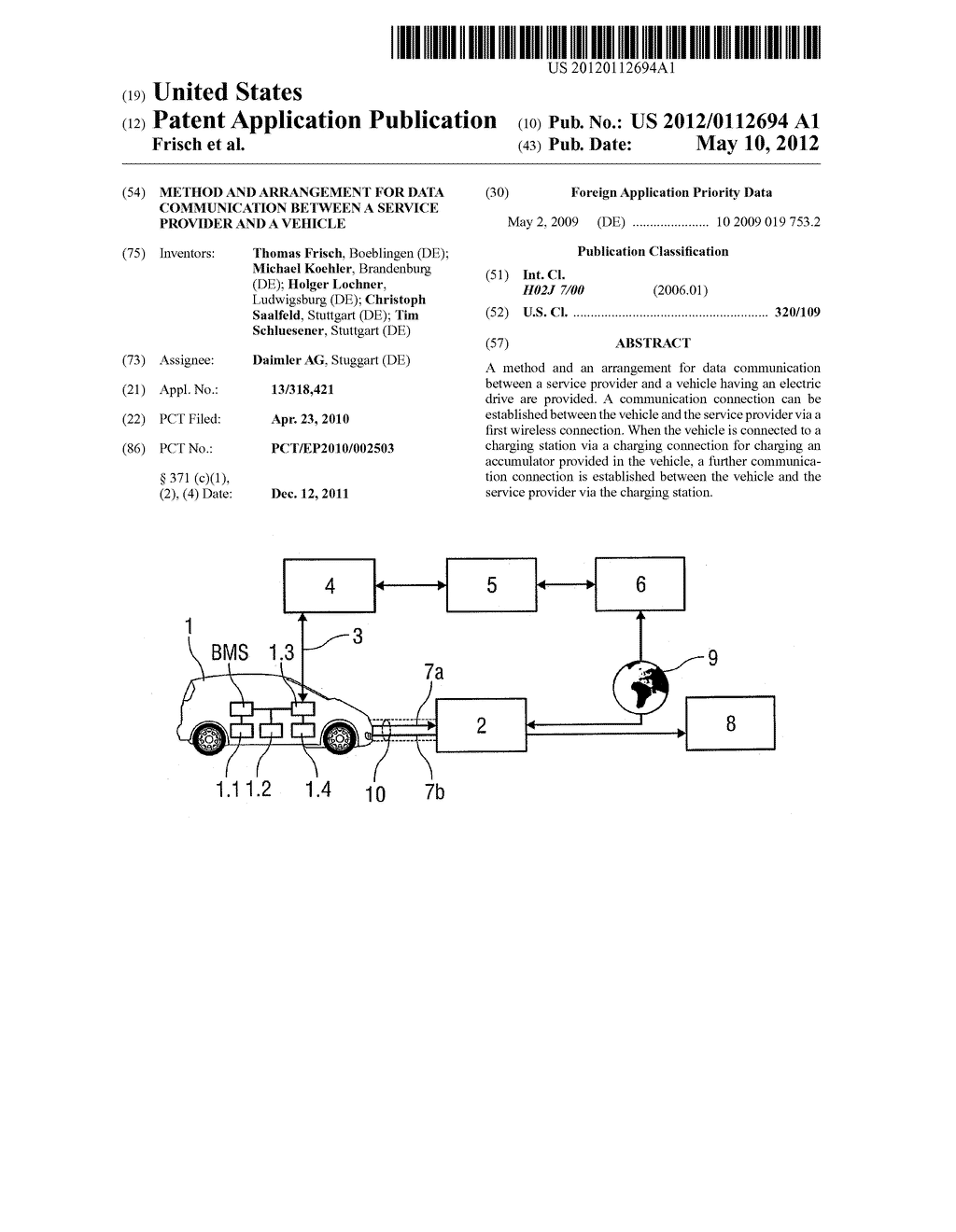 Method and Arrangement for Data Communication Between A Service Provider     and A Vehicle - diagram, schematic, and image 01