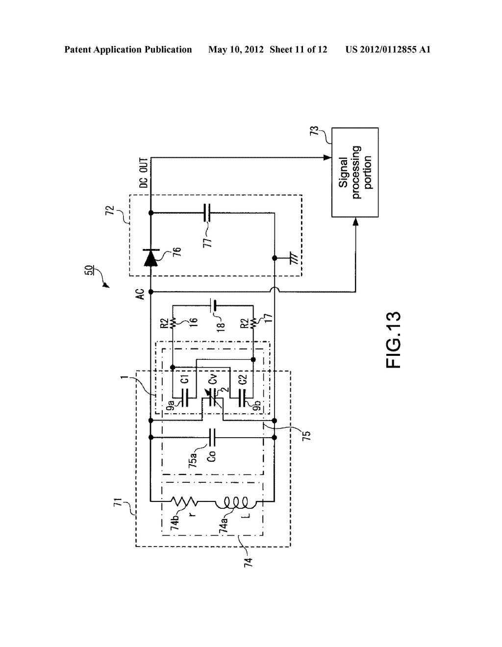 CAPACITANCE ELEMENT AND RESONANCE CIRCUIT - diagram, schematic, and image 12