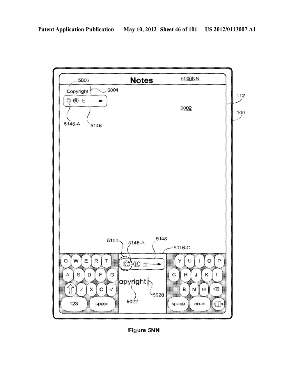 Device, Method, and Graphical User Interface for Manipulating Soft     Keyboards - diagram, schematic, and image 47