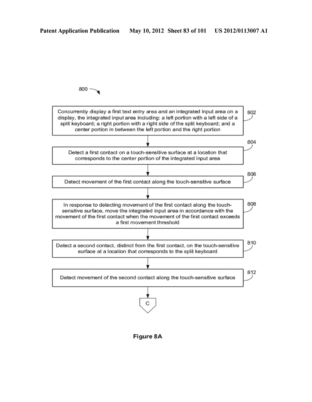 Device, Method, and Graphical User Interface for Manipulating Soft     Keyboards - diagram, schematic, and image 84