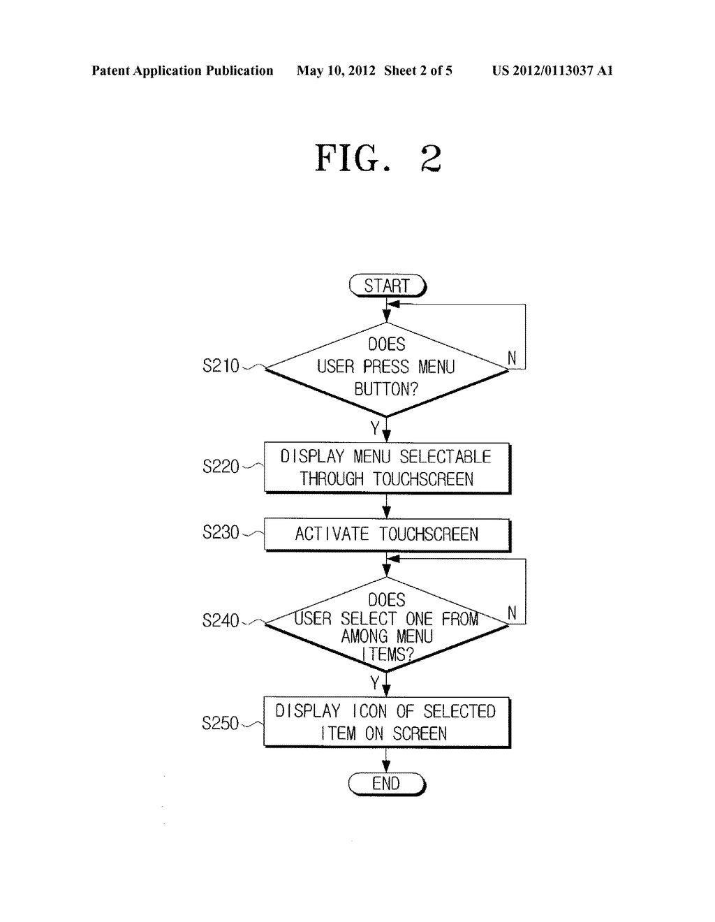 METHOD OF PROVIDING MENU USING TOUCHSCREEN AND MULTIMEDIA APPARATUS     APPLYING THE SAME - diagram, schematic, and image 03