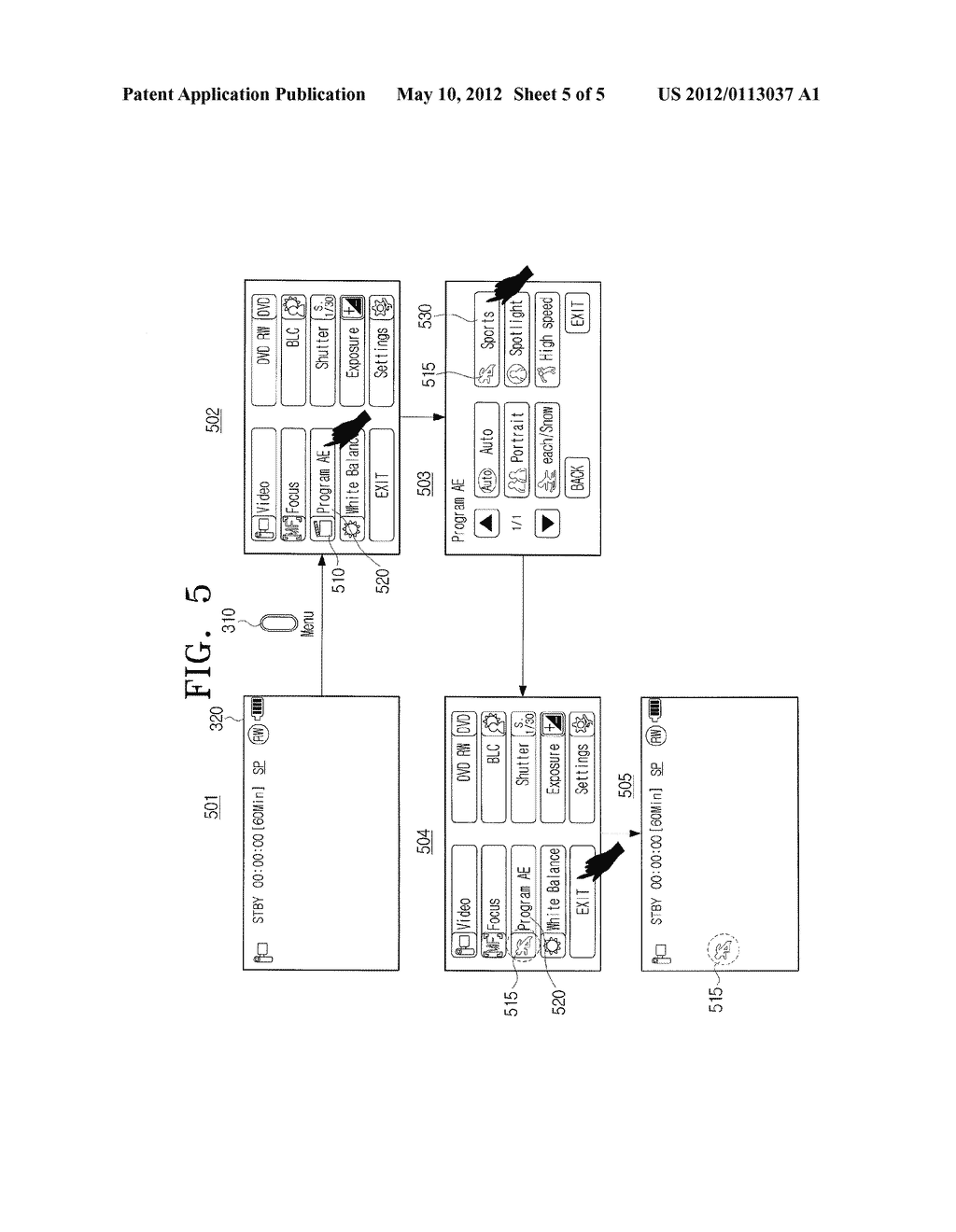 METHOD OF PROVIDING MENU USING TOUCHSCREEN AND MULTIMEDIA APPARATUS     APPLYING THE SAME - diagram, schematic, and image 06