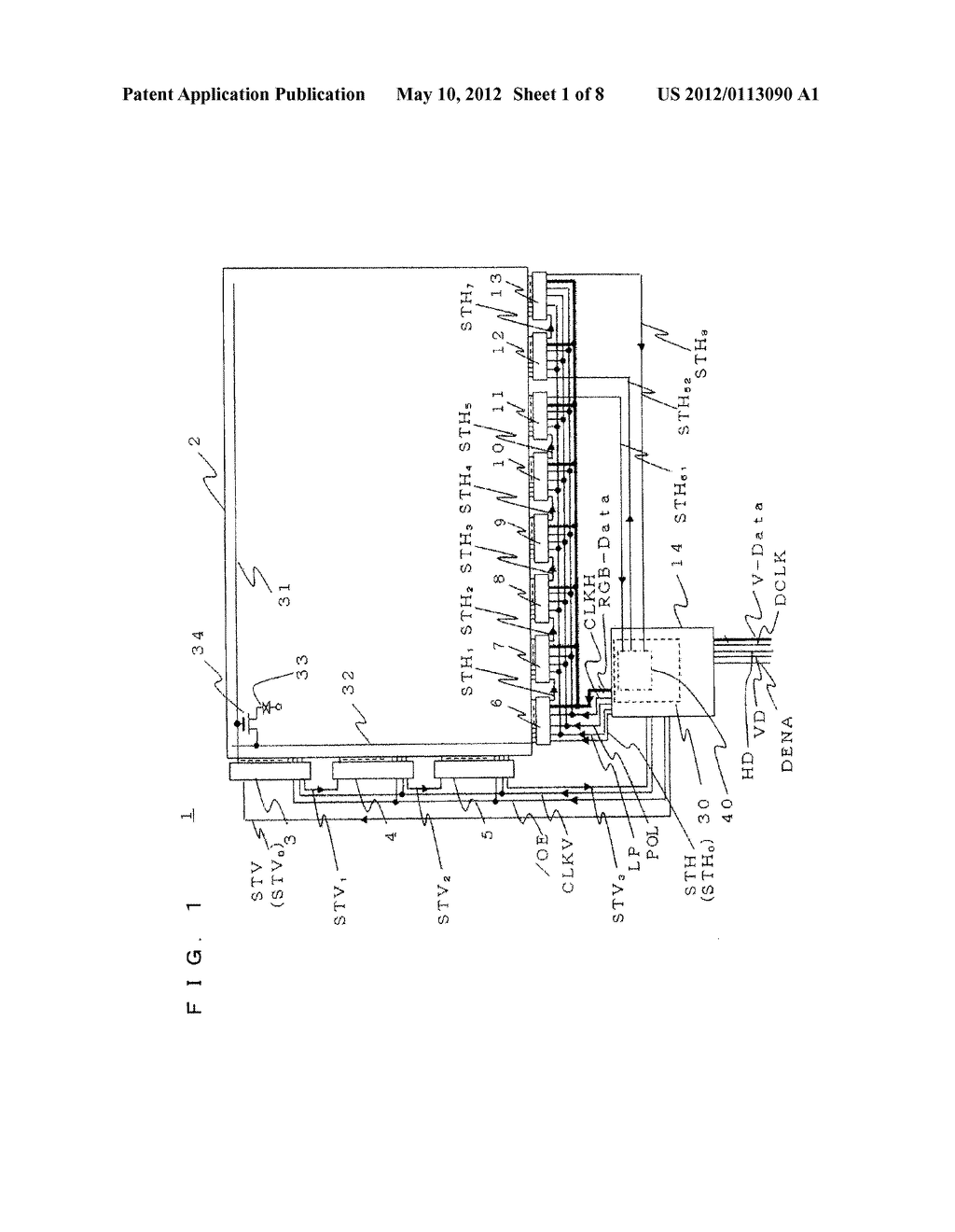 MATRIX DISPLAY DEVICE AND METHOD OF DRIVING THE SAME - diagram, schematic, and image 02