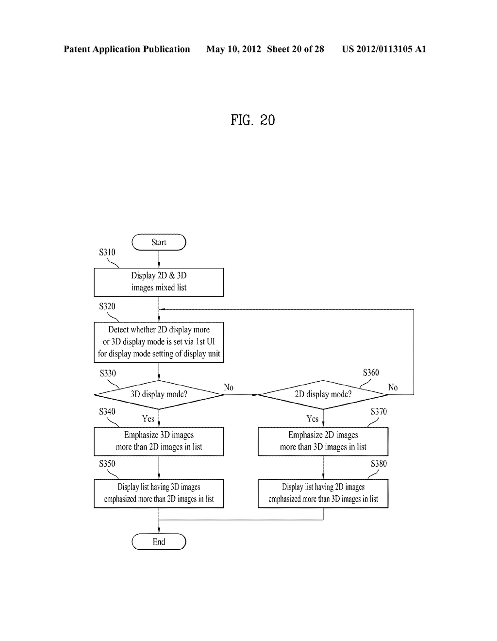 MOBILE TERMINAL AND METHOD OF CONTROLLING 3D IMAGE THEREIN - diagram, schematic, and image 21