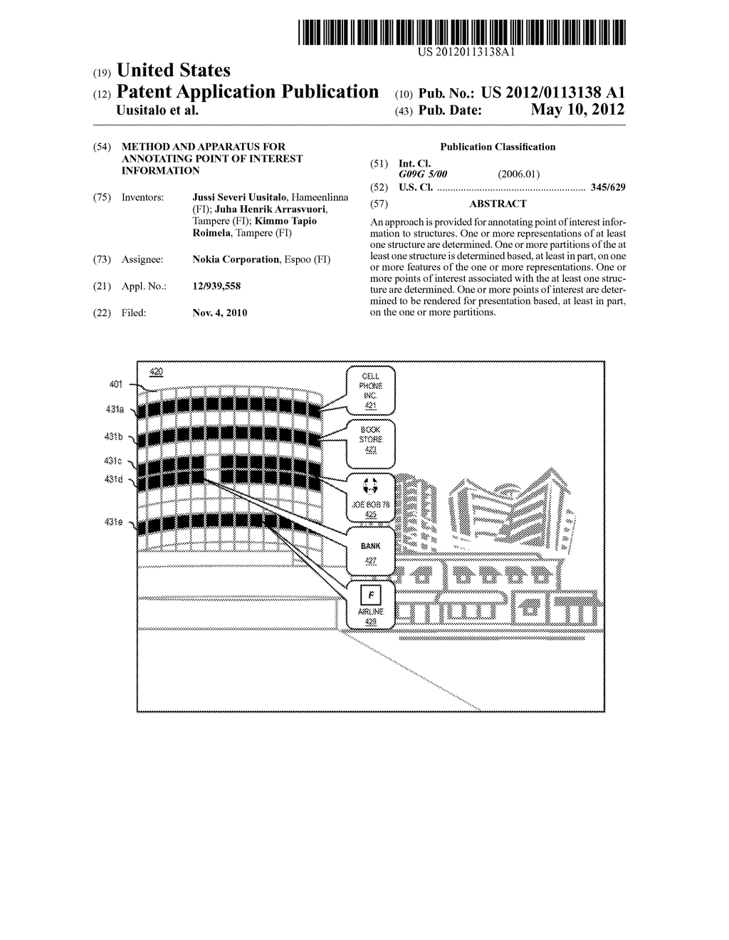 METHOD AND APPARATUS FOR ANNOTATING POINT OF INTEREST INFORMATION - diagram, schematic, and image 01