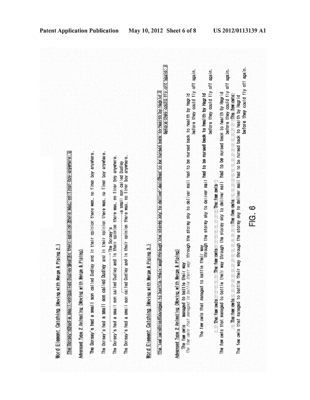 METHOD FOR PLAYING DYNAMIC ENGLISH GRAPHICS OF ENGLISH SENTENCES FOR SPEED     READING - diagram, schematic, and image 07