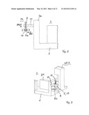 DEVICE FOR POSITIONING AT LEAST ONE PRINT BAR IN A PRINTING POSITION IN AN     INKJET PRINTING APPARATUS diagram and image