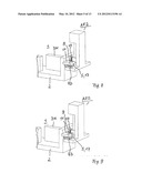 DEVICE FOR POSITIONING AT LEAST ONE PRINT BAR IN A PRINTING POSITION IN AN     INKJET PRINTING APPARATUS diagram and image