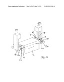 DEVICE FOR POSITIONING AT LEAST ONE PRINT BAR IN A PRINTING POSITION IN AN     INKJET PRINTING APPARATUS diagram and image