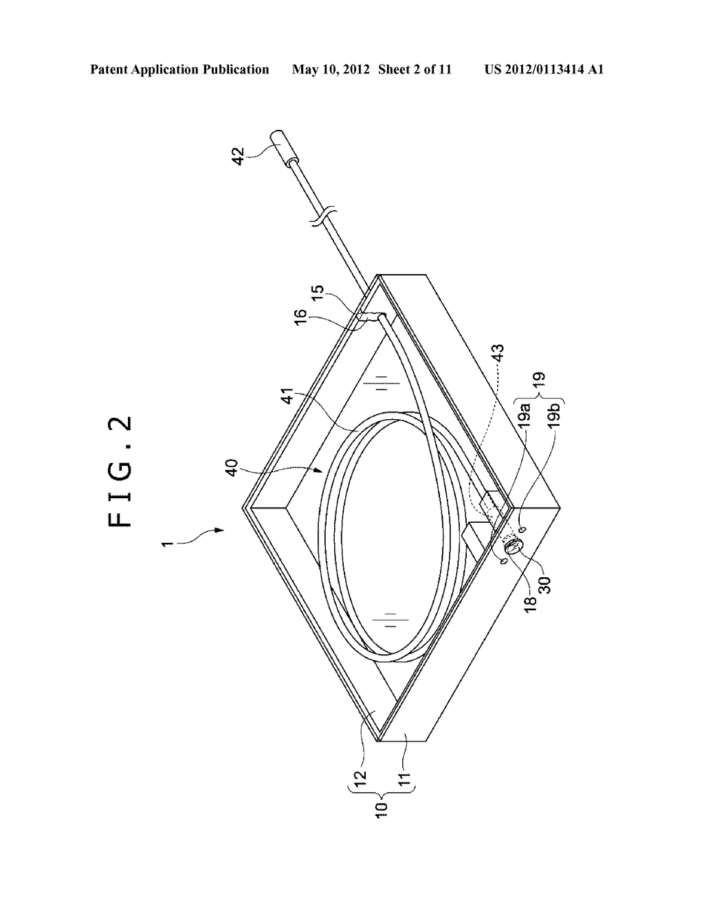 PACKING CONTAINER, METHOD OF PACKING OPTICAL PROBE, LASER SYSTEM, AND     CHECKING METHOD - diagram, schematic, and image 03