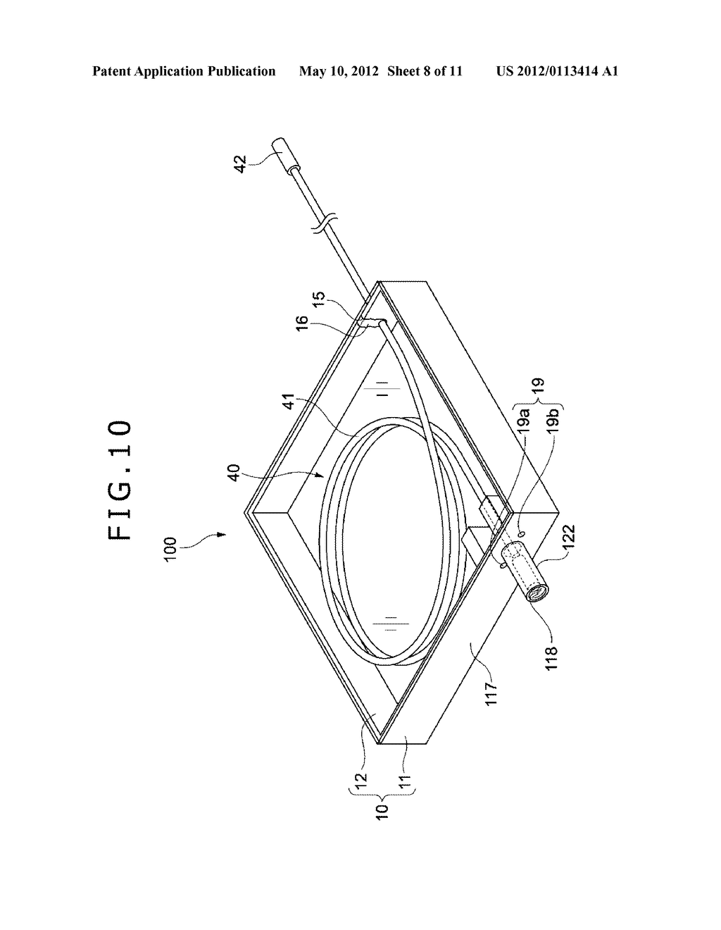 PACKING CONTAINER, METHOD OF PACKING OPTICAL PROBE, LASER SYSTEM, AND     CHECKING METHOD - diagram, schematic, and image 09