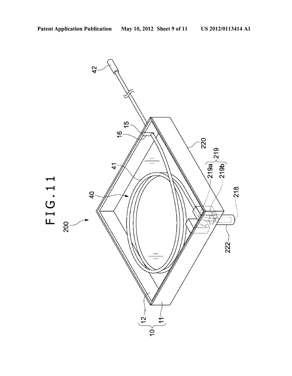 PACKING CONTAINER, METHOD OF PACKING OPTICAL PROBE, LASER SYSTEM, AND     CHECKING METHOD - diagram, schematic, and image 10
