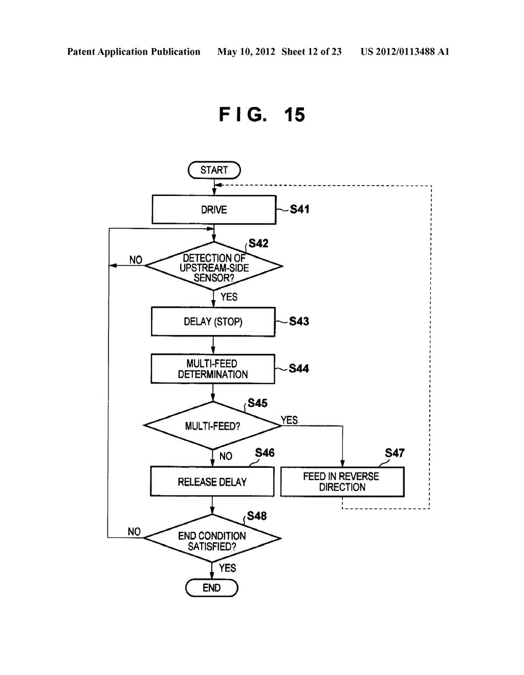 SHEET FEEDING APPARATUS, CONTROL METHOD THEREOF, AND DOCUMENT READING     APPARATUS - diagram, schematic, and image 13