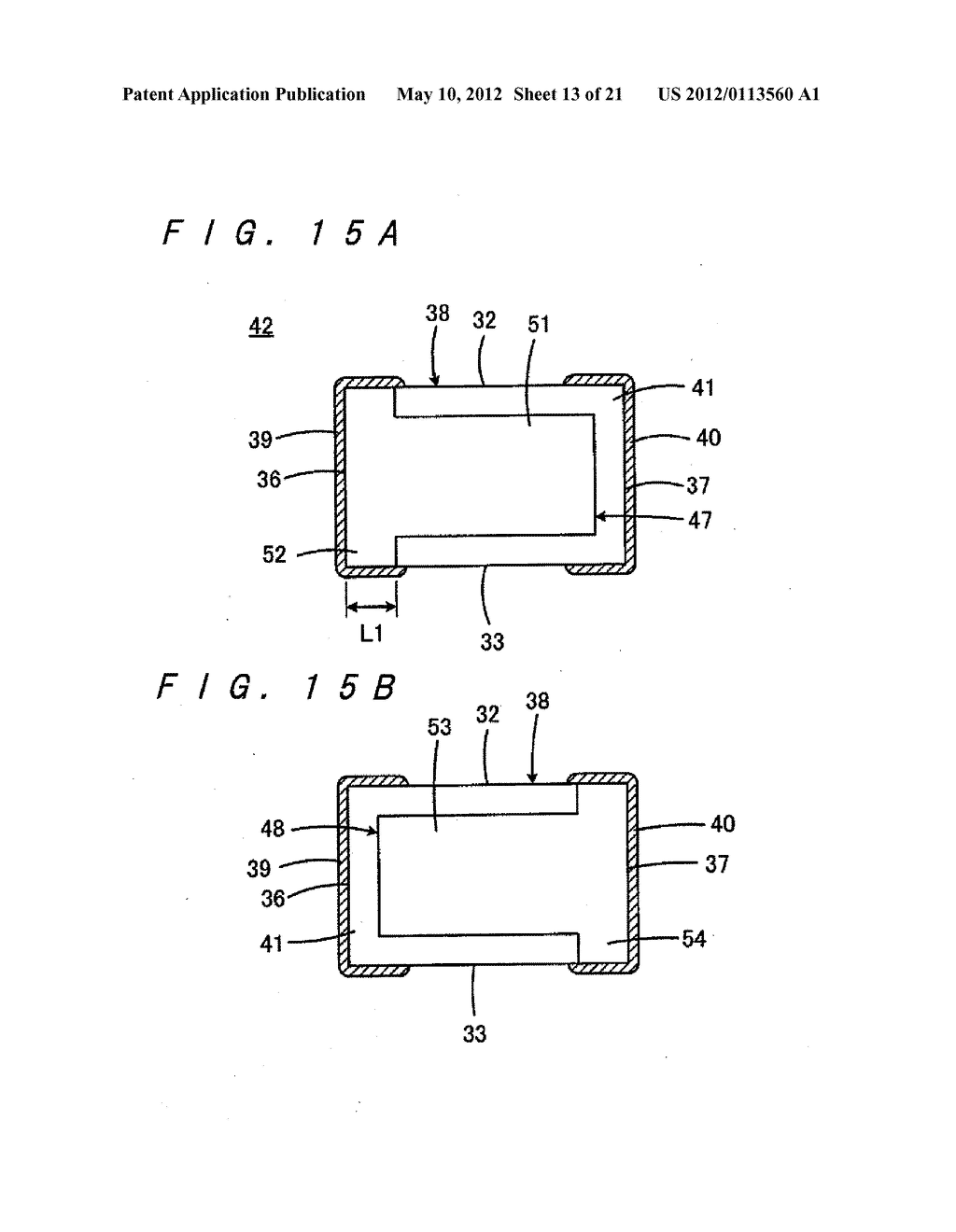 MULTILAYER CAPACITOR HAVING LOW EQUIVALENT SERIES INDUCTANCE AND     CONTROLLED EQUIVALENT SERIES RESISTANCE - diagram, schematic, and image 14