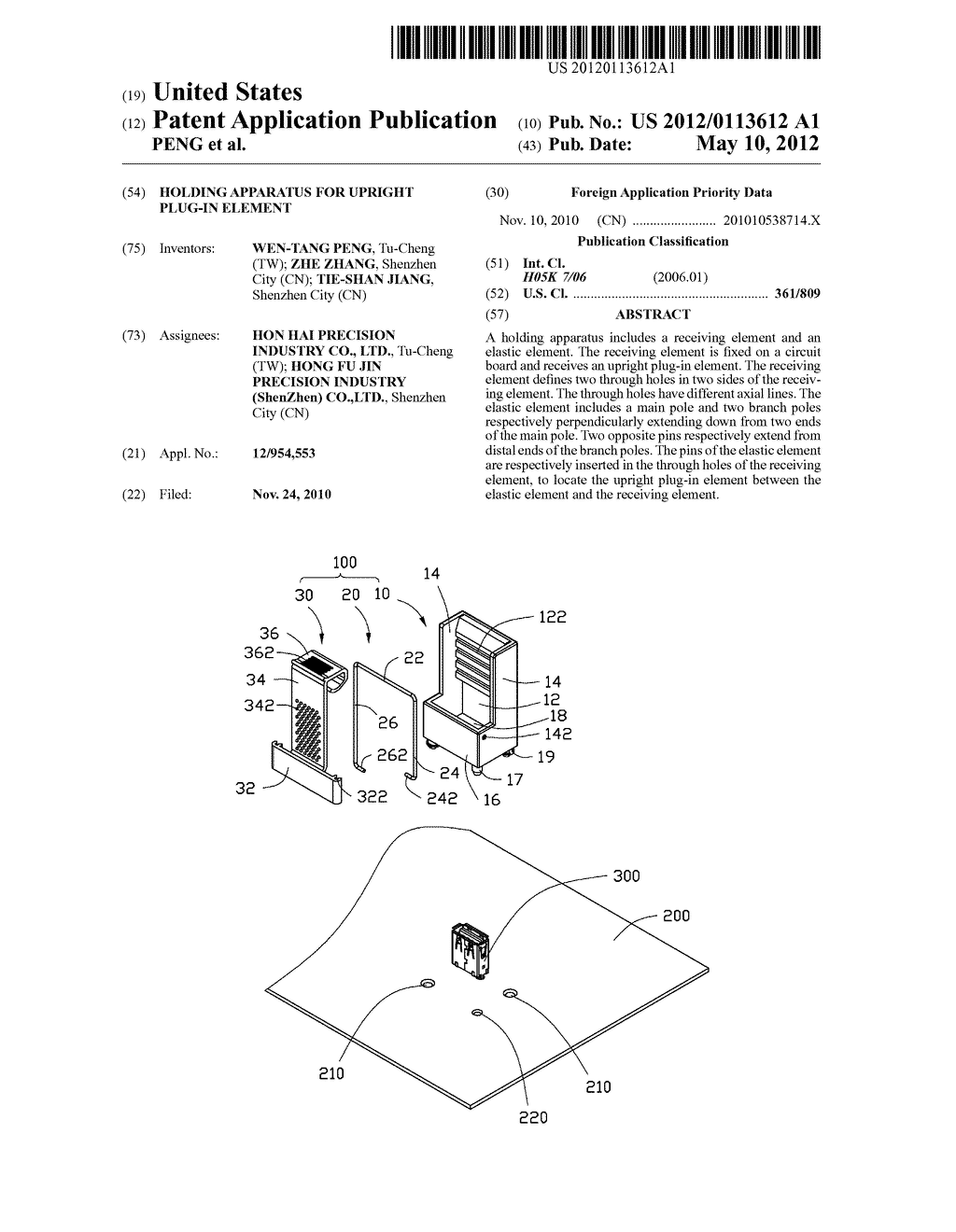HOLDING APPARATUS FOR UPRIGHT PLUG-IN ELEMENT - diagram, schematic, and image 01