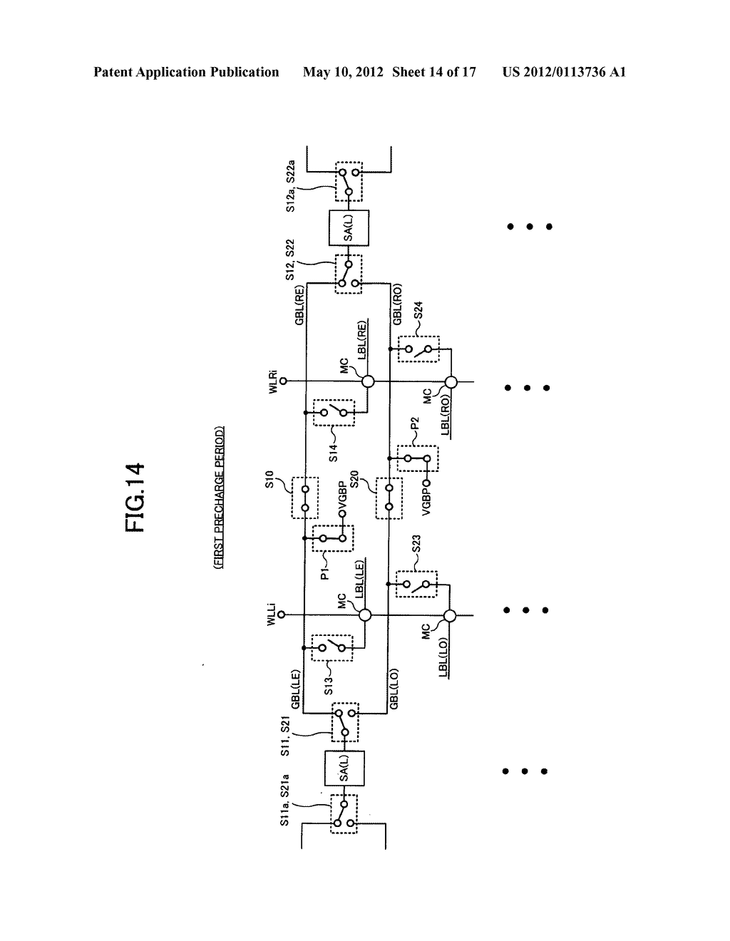 Semiconductor device having hierachical bit line structure - diagram, schematic, and image 15