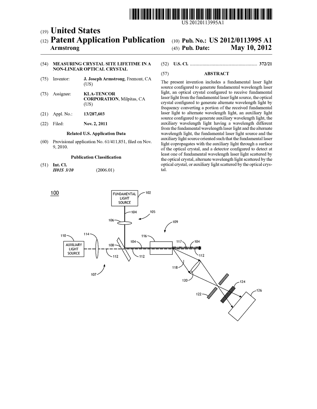 MEASURING CRYSTAL SITE LIFETIME IN A NON-LINEAR OPTICAL CRYSTAL - diagram, schematic, and image 01