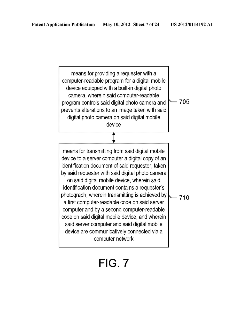 Systems and Methods for Person's Verification Using Scans of     Identification Documents Produced by a Verifier-Controlled Scanning     Device - diagram, schematic, and image 08