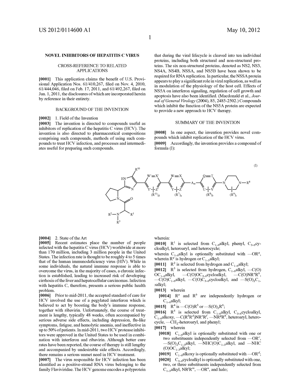 NOVEL INHIBITORS OF HEPATITIS C VIRUS - diagram, schematic, and image 02