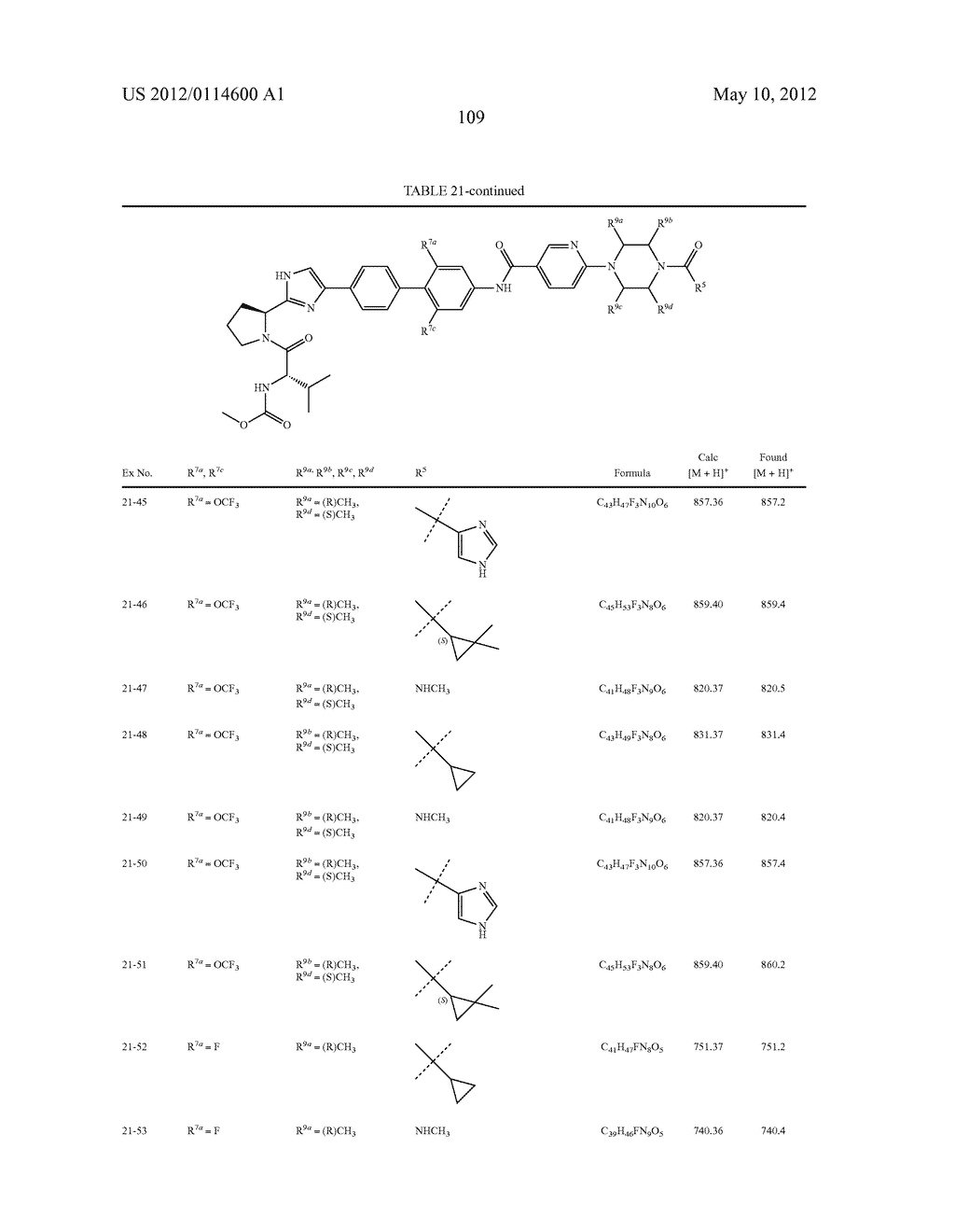 NOVEL INHIBITORS OF HEPATITIS C VIRUS - diagram, schematic, and image 110