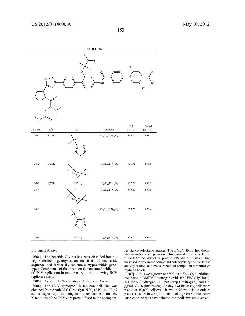 NOVEL INHIBITORS OF HEPATITIS C VIRUS - diagram, schematic, and image 154