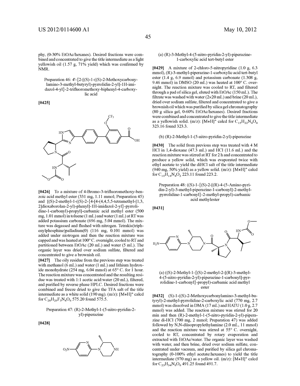 NOVEL INHIBITORS OF HEPATITIS C VIRUS - diagram, schematic, and image 46