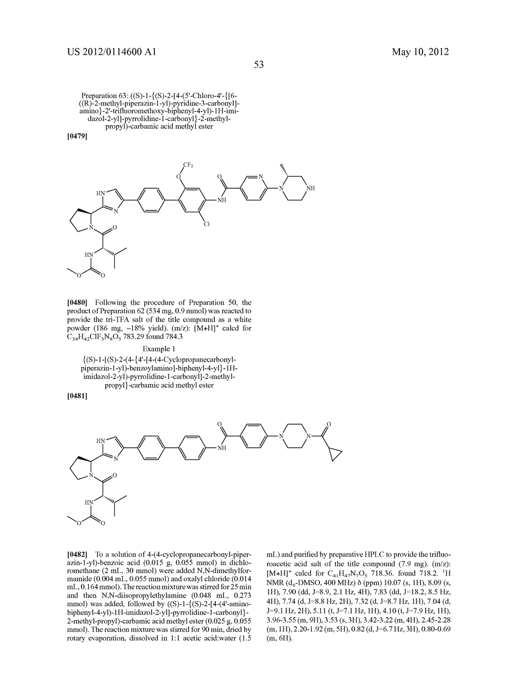 NOVEL INHIBITORS OF HEPATITIS C VIRUS - diagram, schematic, and image 54