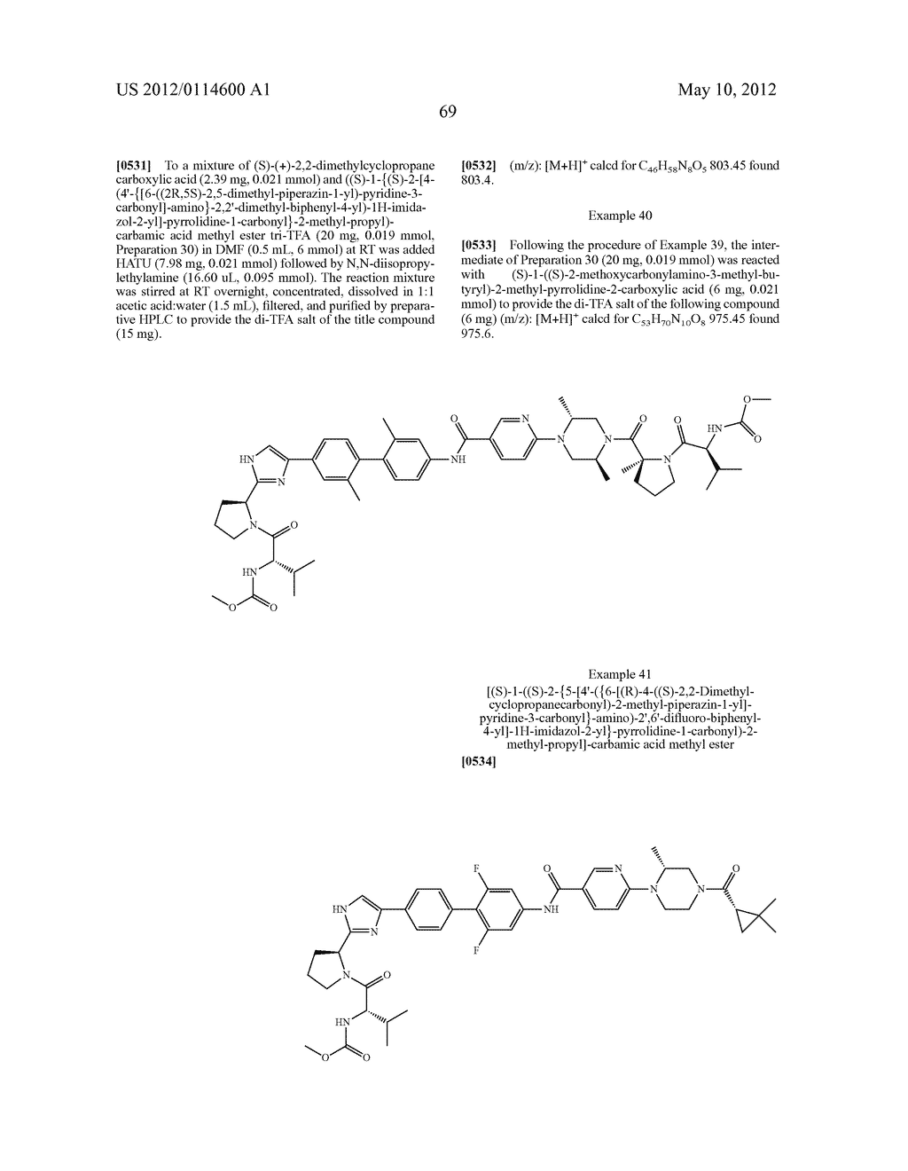 NOVEL INHIBITORS OF HEPATITIS C VIRUS - diagram, schematic, and image 70