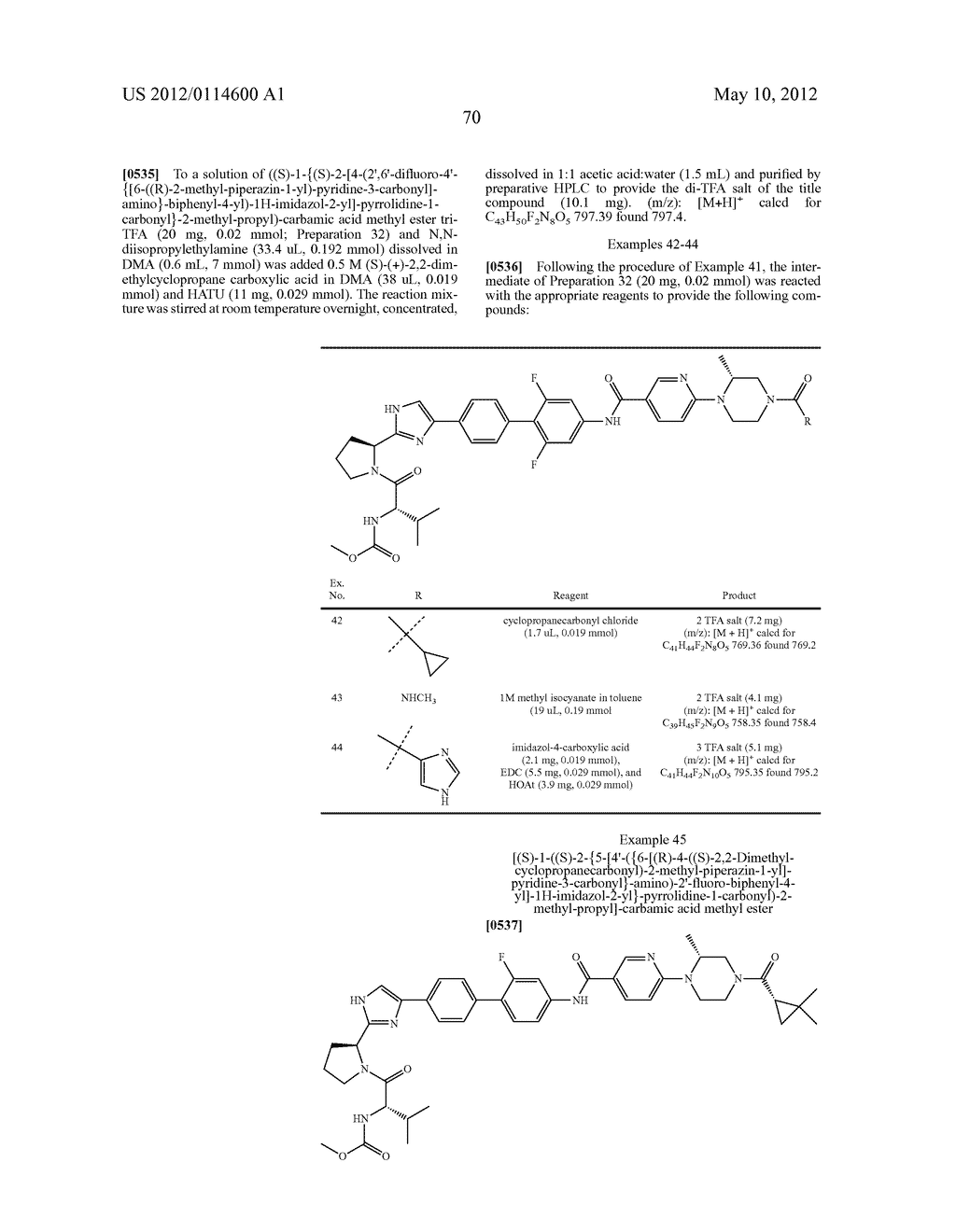 NOVEL INHIBITORS OF HEPATITIS C VIRUS - diagram, schematic, and image 71