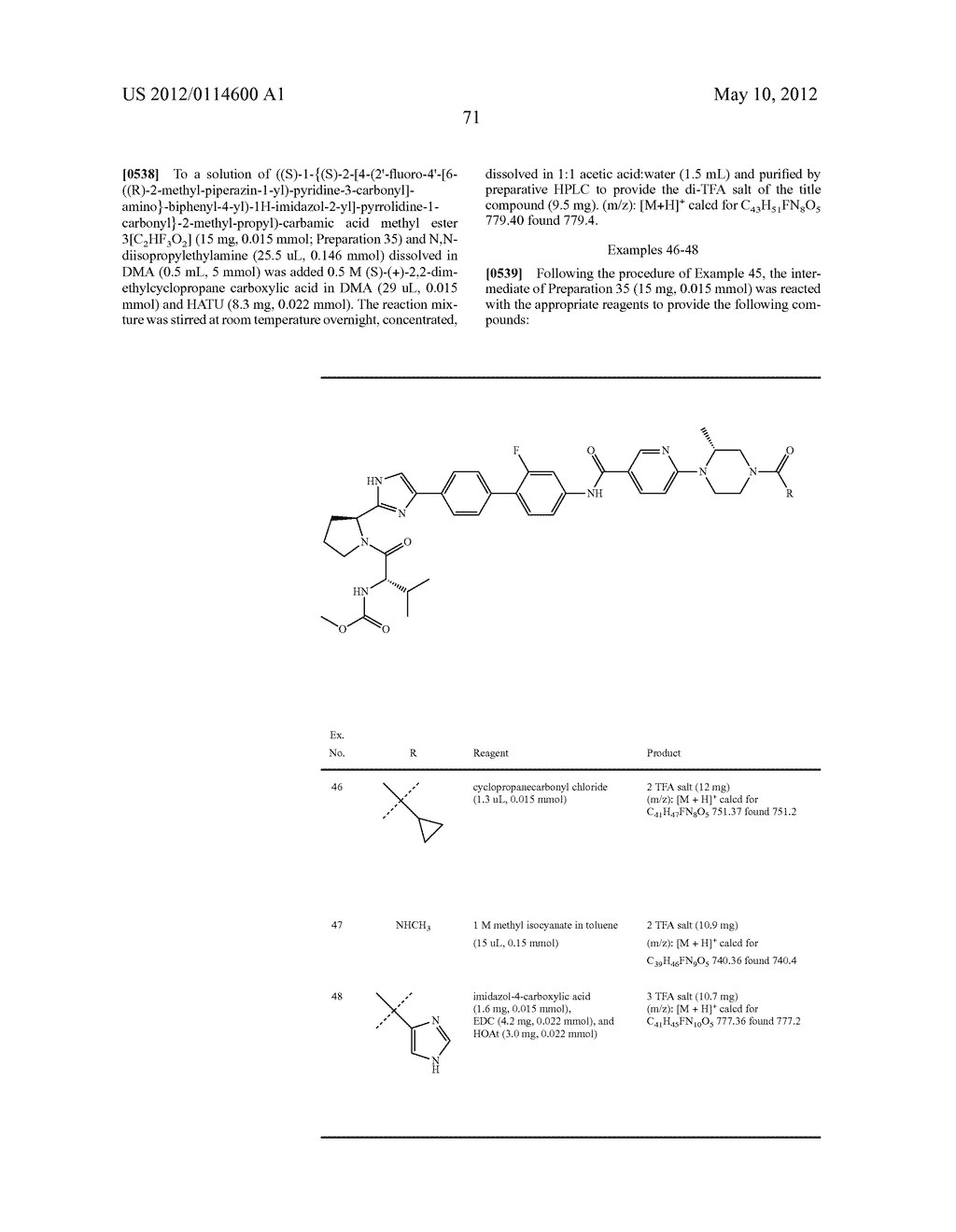 NOVEL INHIBITORS OF HEPATITIS C VIRUS - diagram, schematic, and image 72