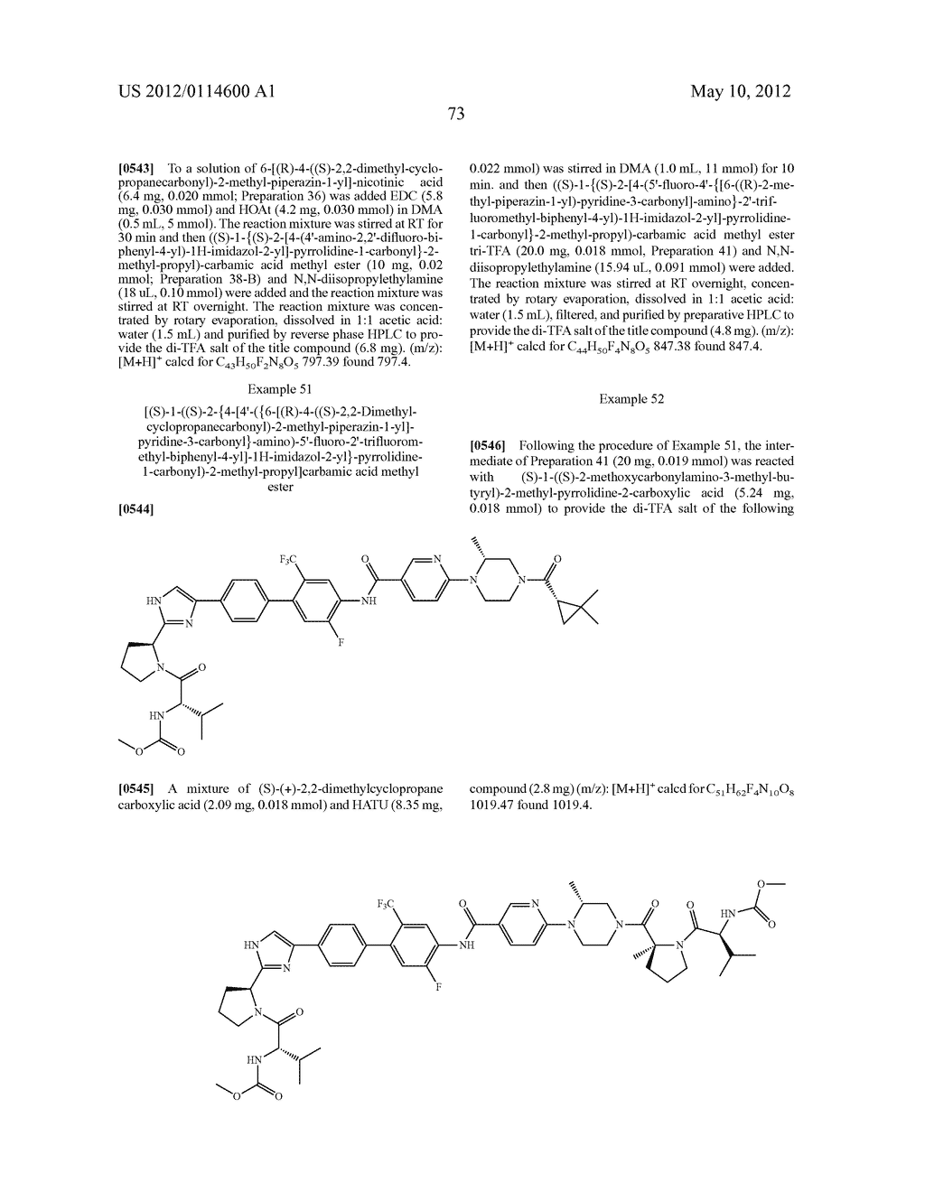 NOVEL INHIBITORS OF HEPATITIS C VIRUS - diagram, schematic, and image 74