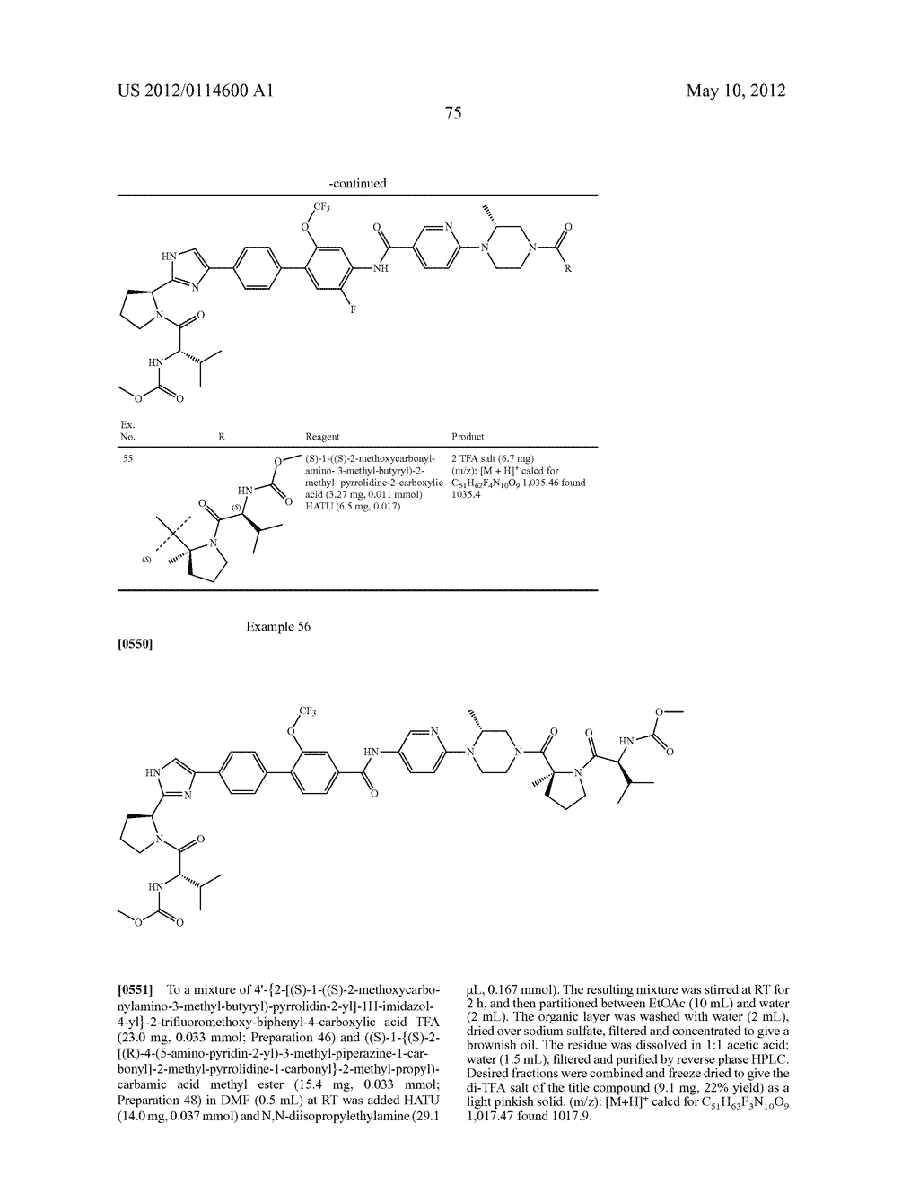 NOVEL INHIBITORS OF HEPATITIS C VIRUS - diagram, schematic, and image 76