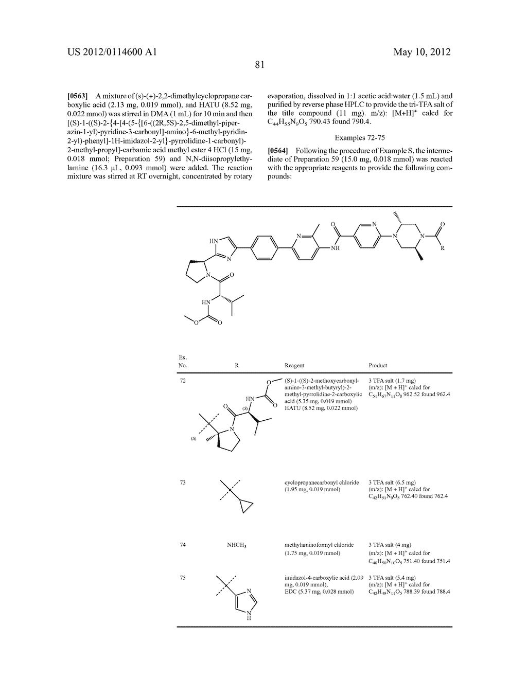 NOVEL INHIBITORS OF HEPATITIS C VIRUS - diagram, schematic, and image 82