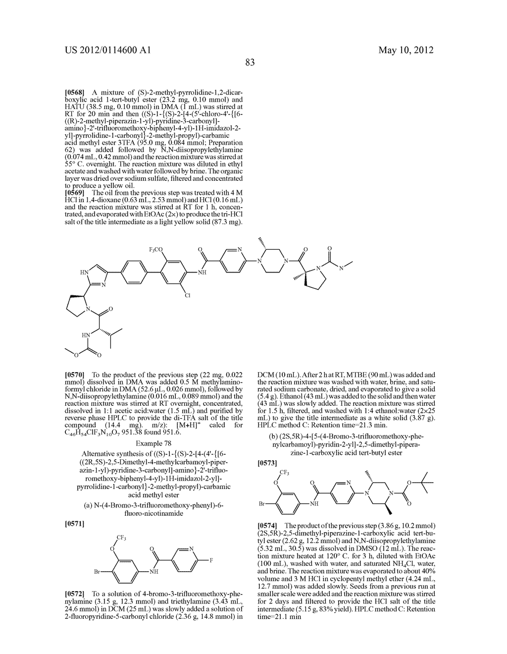 NOVEL INHIBITORS OF HEPATITIS C VIRUS - diagram, schematic, and image 84