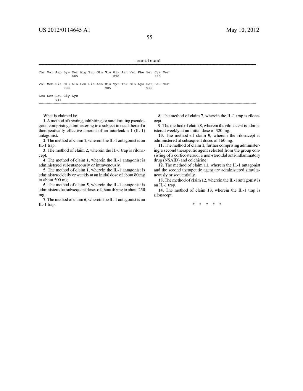 USE OF IL-1 ANTAGONISTS TO TREAT PSEUDOGOUT - diagram, schematic, and image 56