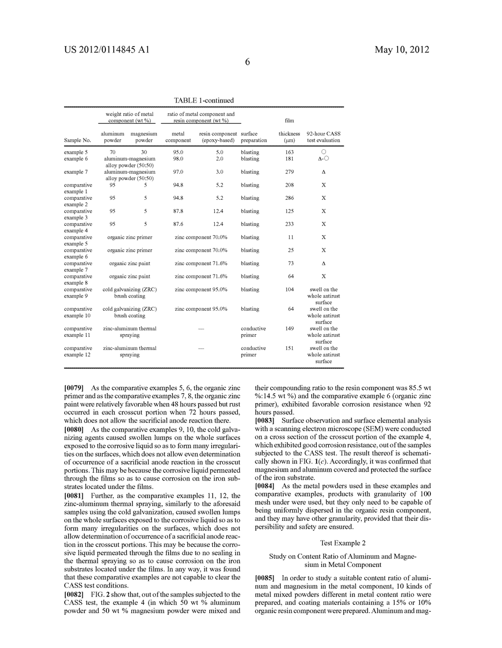 CONDUCTIVE METALLIC COATING MATERIAL, METHOD OF CORROSION PREVENTION WITH     CONDUCTIVE METALLIC COATING MATERIAL, AND METHOD OF CORROSION-PREVENTIVE     REPAIR THEREWITH - diagram, schematic, and image 13