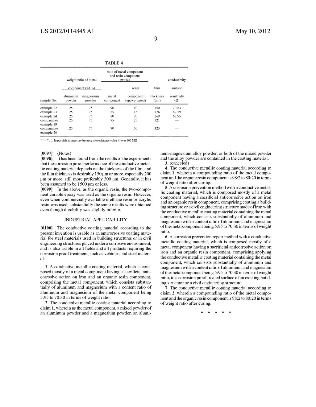 CONDUCTIVE METALLIC COATING MATERIAL, METHOD OF CORROSION PREVENTION WITH     CONDUCTIVE METALLIC COATING MATERIAL, AND METHOD OF CORROSION-PREVENTIVE     REPAIR THEREWITH - diagram, schematic, and image 16