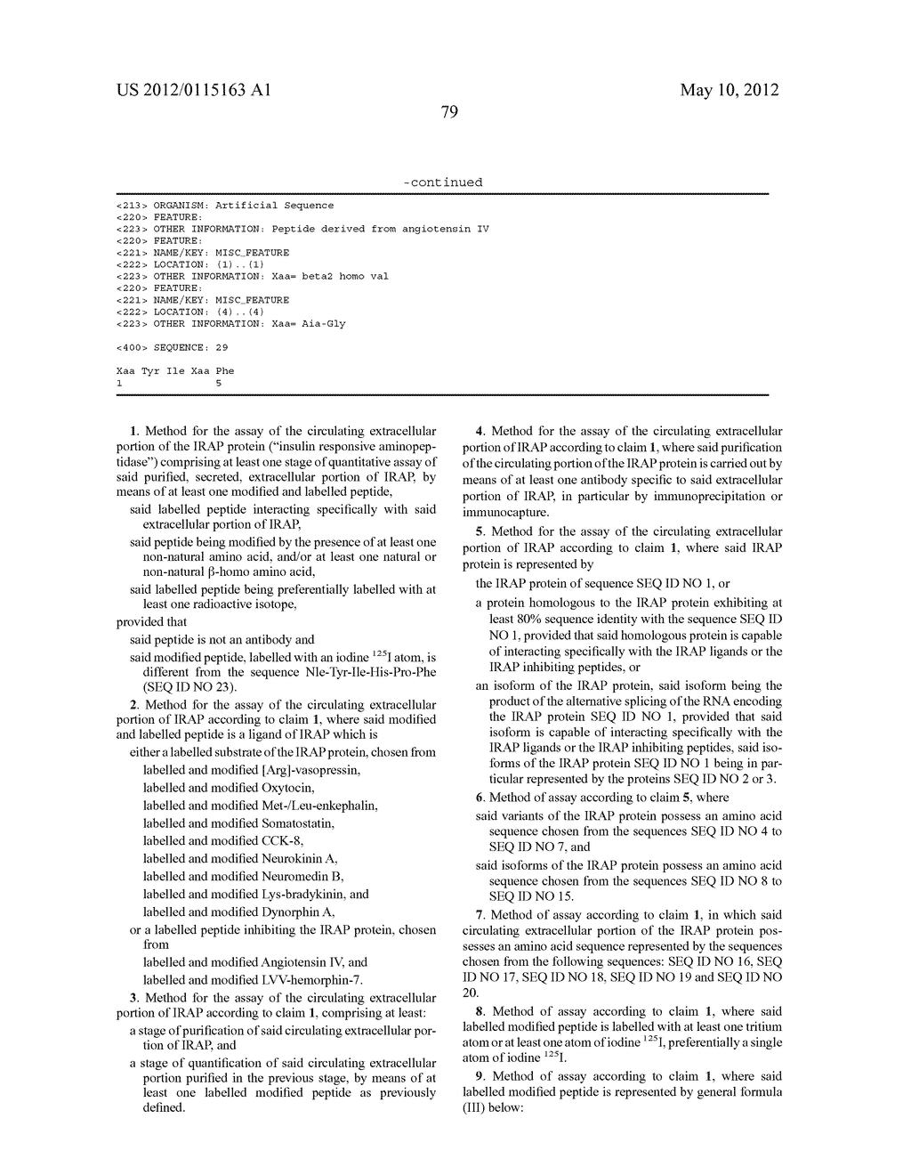 MARKED PEPTIDES AND  USE THEREOF FOR ASSAYING CIRCULATING IRAP - diagram, schematic, and image 94