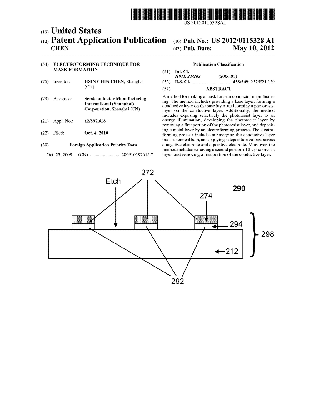 ELECTROFORMING TECHNIQUE FOR MASK FORMATION - diagram, schematic, and image 01