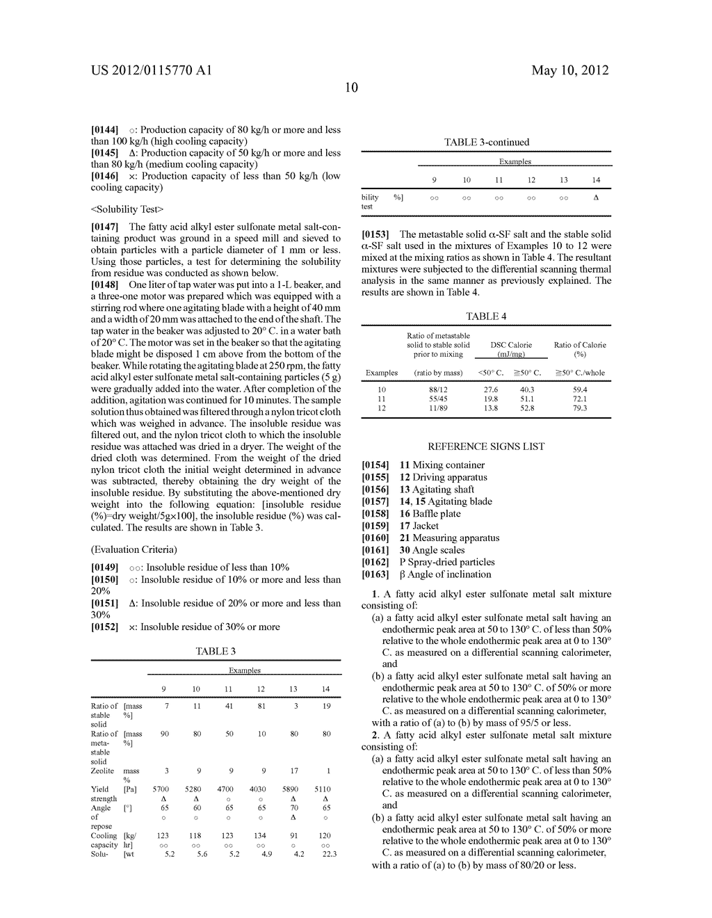 FATTY ACID ALKYL ESTER SULFONATE METAL SALT POWDER MIXTURE AND METHOD FOR     PRODUCING THE SAME - diagram, schematic, and image 24