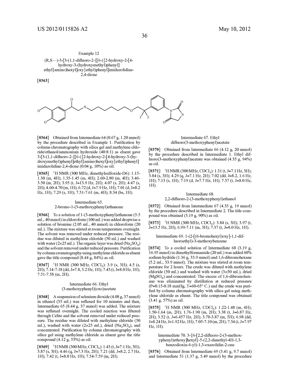 Derivatives of 4-(2-Amino-1-Hydroxyethyl) Phenol as Agonists of the Beta2     AdrenergicReceptor - diagram, schematic, and image 38