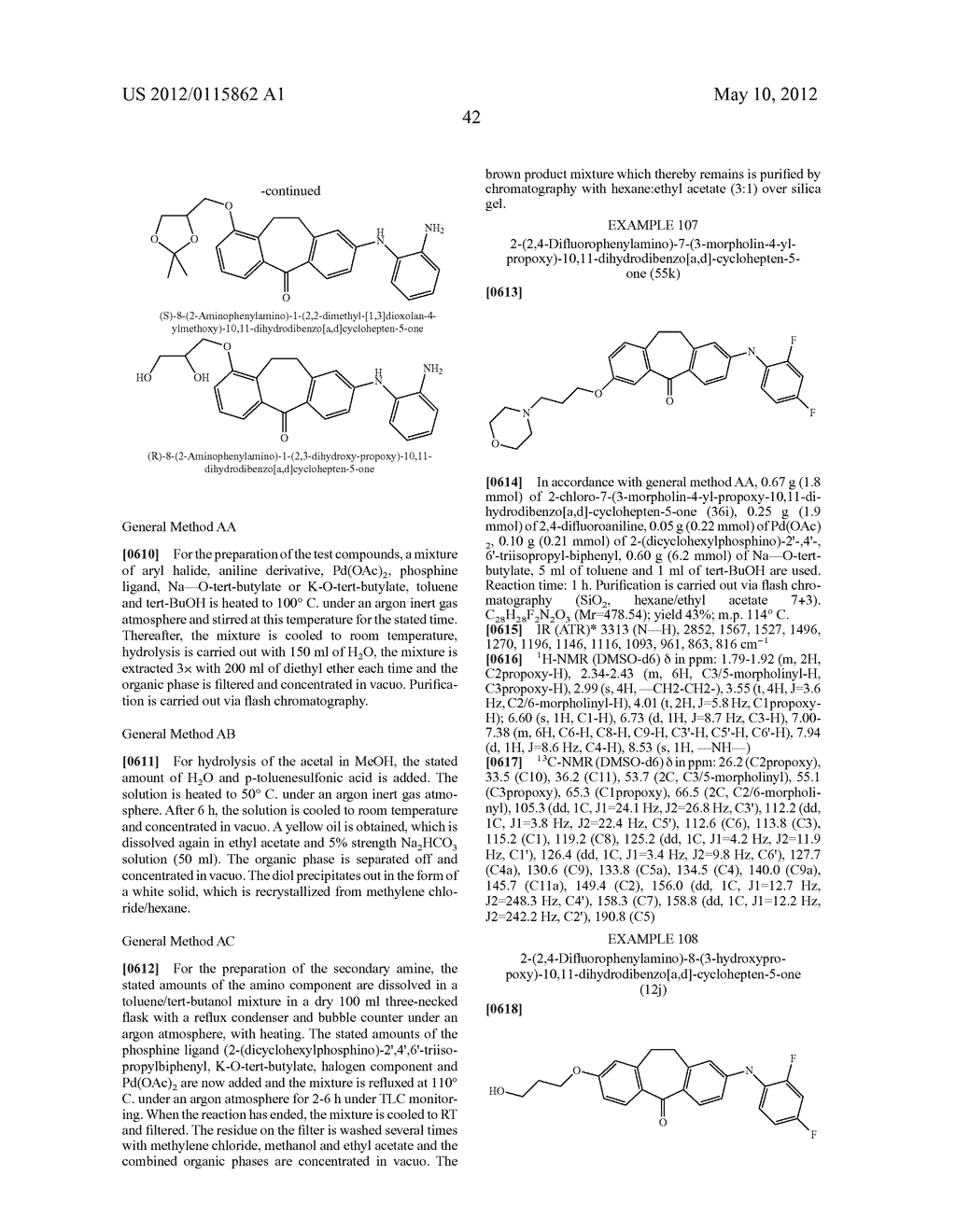 DIBENZOCYCLOHEPTATONE DERIVATIVES AND PHARMACEUTICAL AGENTS CONTAINING     SAID COMPOUNDS - diagram, schematic, and image 43