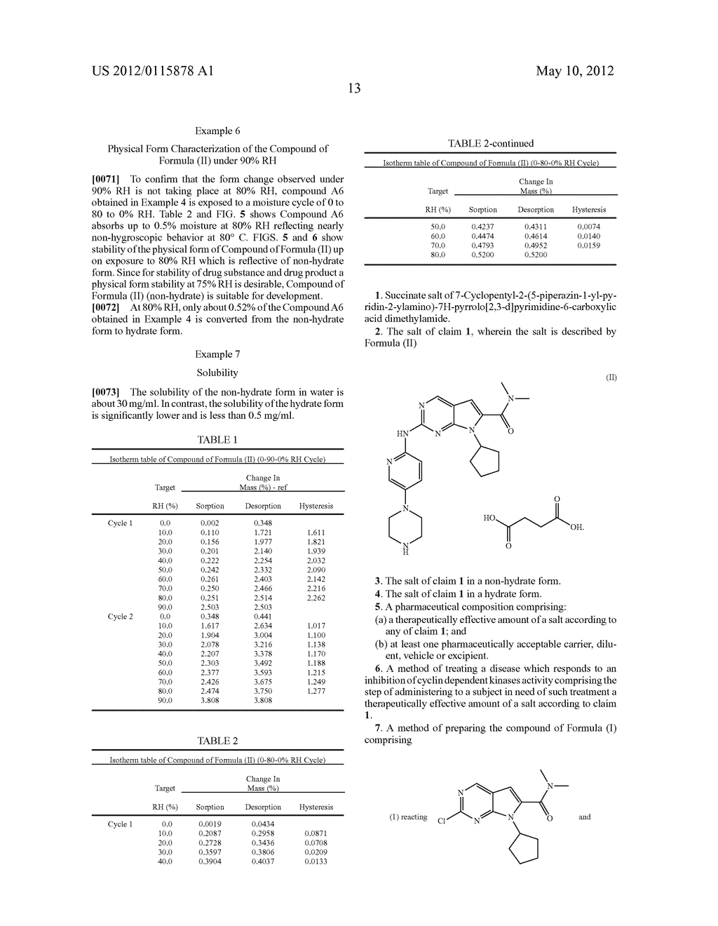 SALT(S) OF 7-CYCLOPENTYL-2-(5-PIPERAZIN-1-YL-PYRIDIN-2-YLAMINO)-7H-PYRROLO-    [2,3-D]PYRIMIDINE-6-CARBOXYLIC ACID DIMETHYLAMIDE AND PROCESSES OF MAKING     THEREOF - diagram, schematic, and image 20