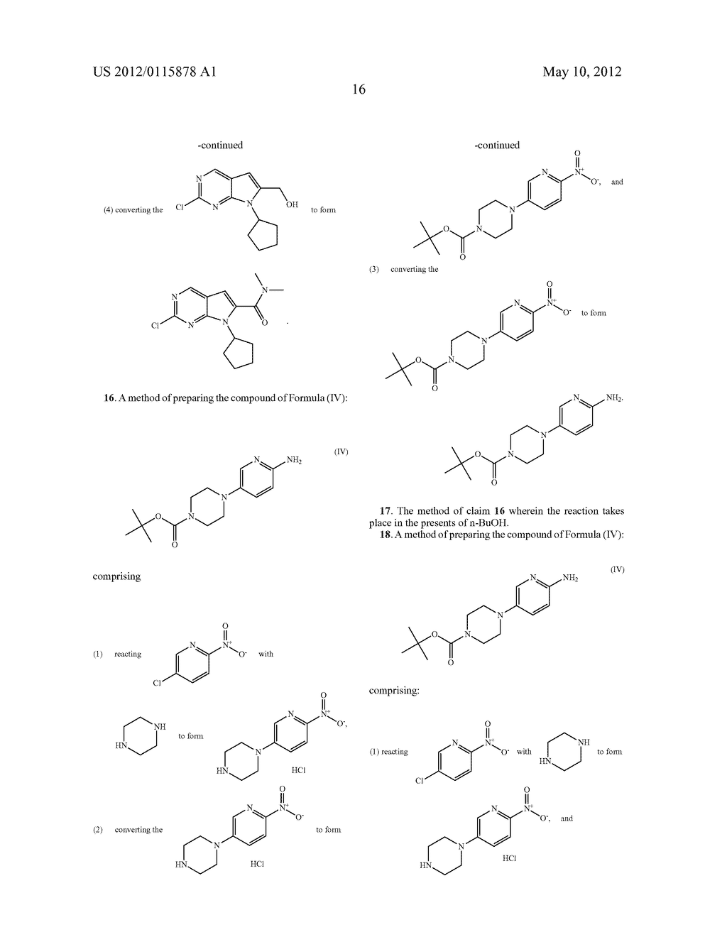 SALT(S) OF 7-CYCLOPENTYL-2-(5-PIPERAZIN-1-YL-PYRIDIN-2-YLAMINO)-7H-PYRROLO-    [2,3-D]PYRIMIDINE-6-CARBOXYLIC ACID DIMETHYLAMIDE AND PROCESSES OF MAKING     THEREOF - diagram, schematic, and image 23