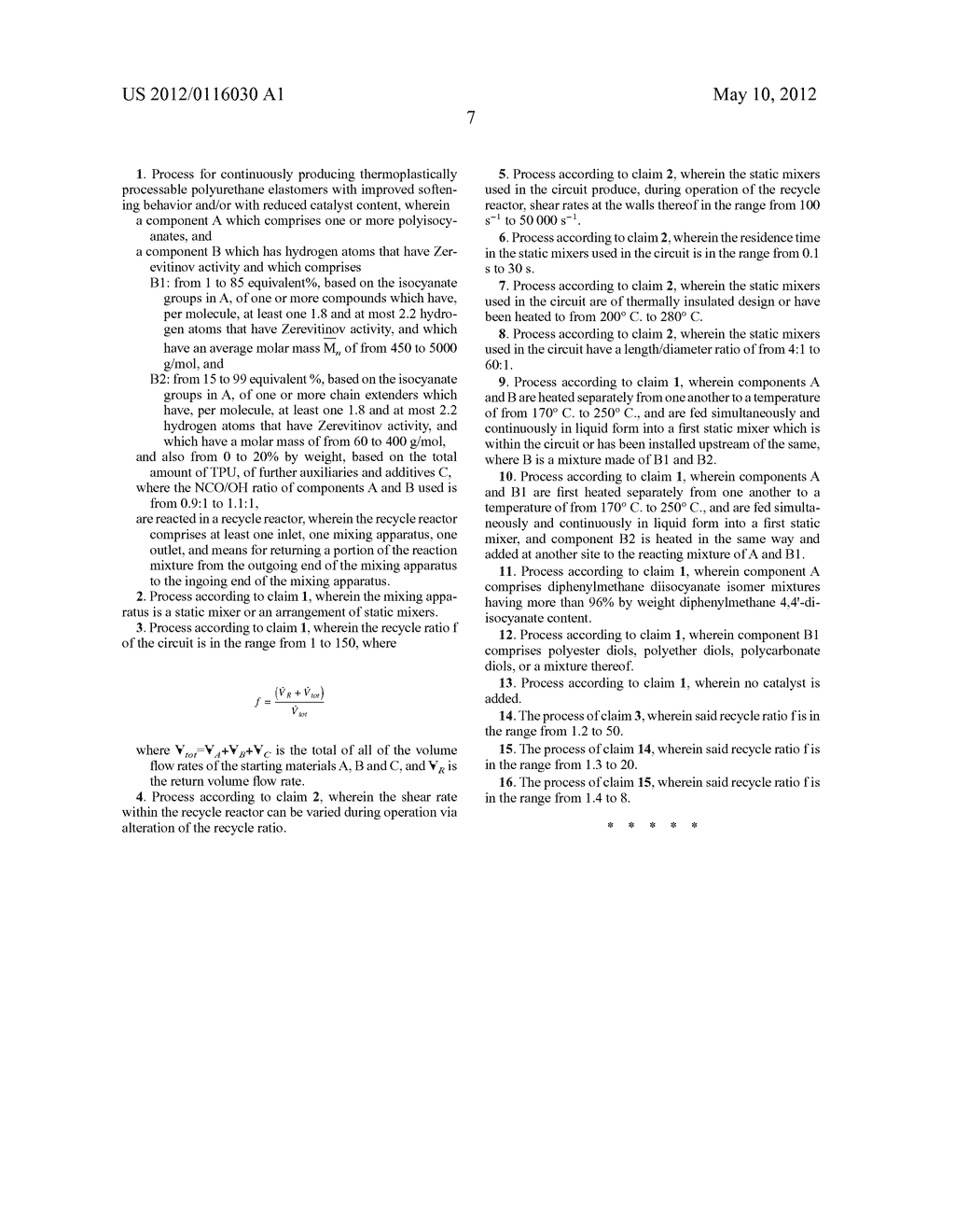 PROCESS FOR CONTINUOUSLY PRODUCING THERMOPLASTICALLY PROCESSABLE     POLYURETHANES - diagram, schematic, and image 11