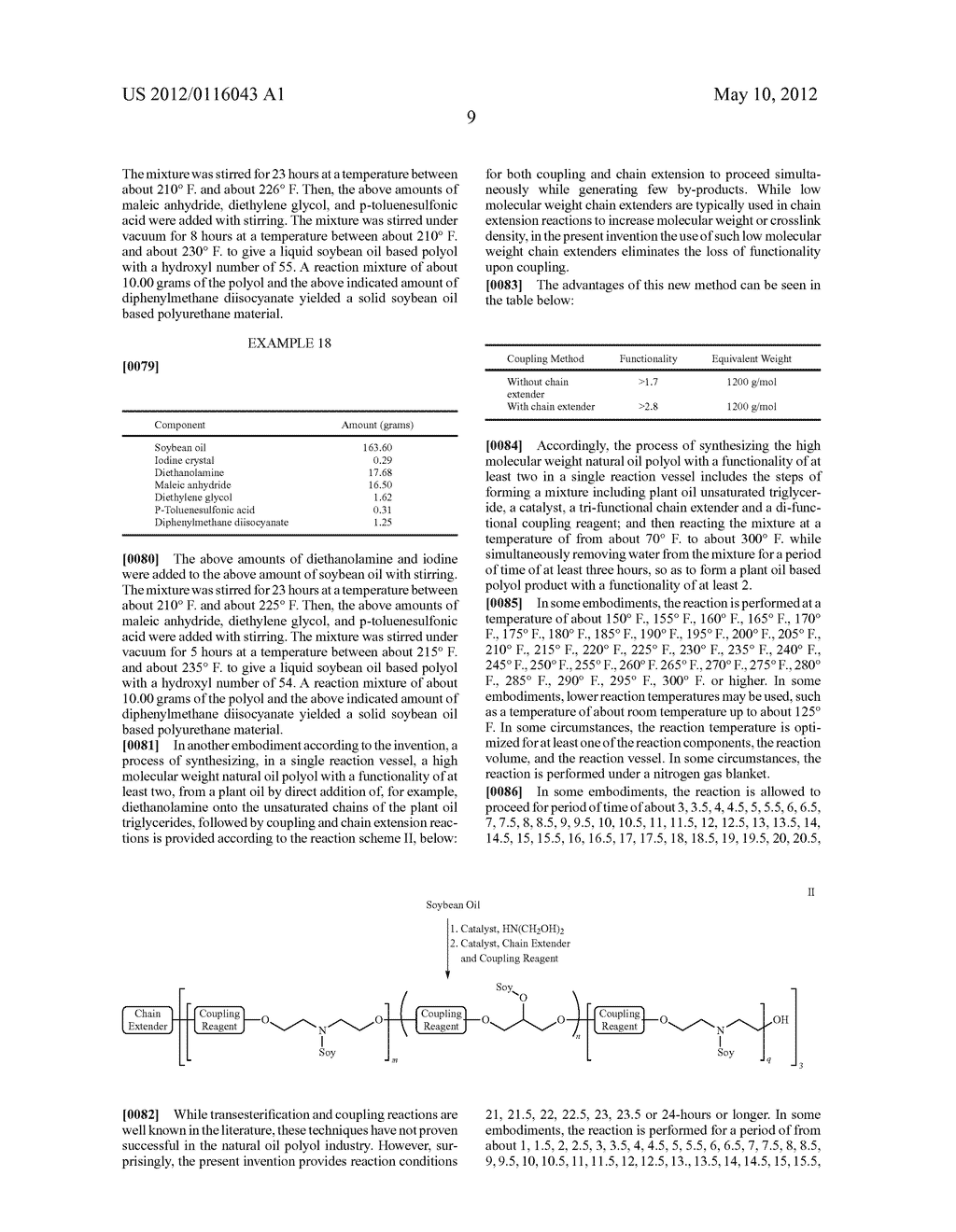 Method for providing higher molecular weight natural oil polyols without     loss of functionality - diagram, schematic, and image 10