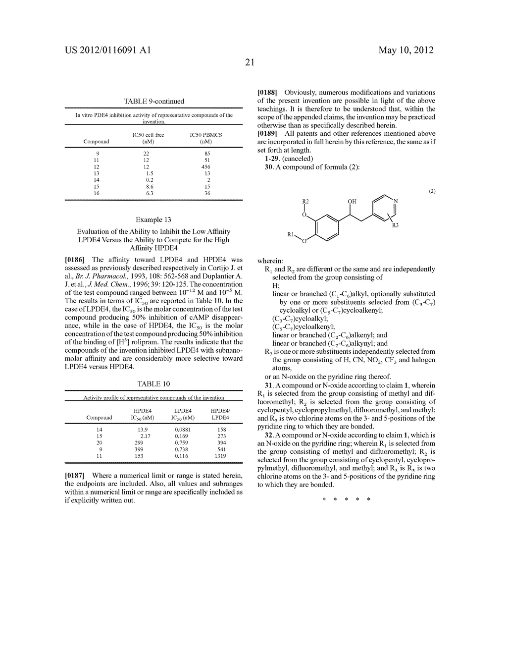 DERIVATIVES OF 1-PHENYL-2-PYRIDINYL ALKYL ALCOHOLS AS PHOSPHODIESTERASE     INHIBITORS - diagram, schematic, and image 22