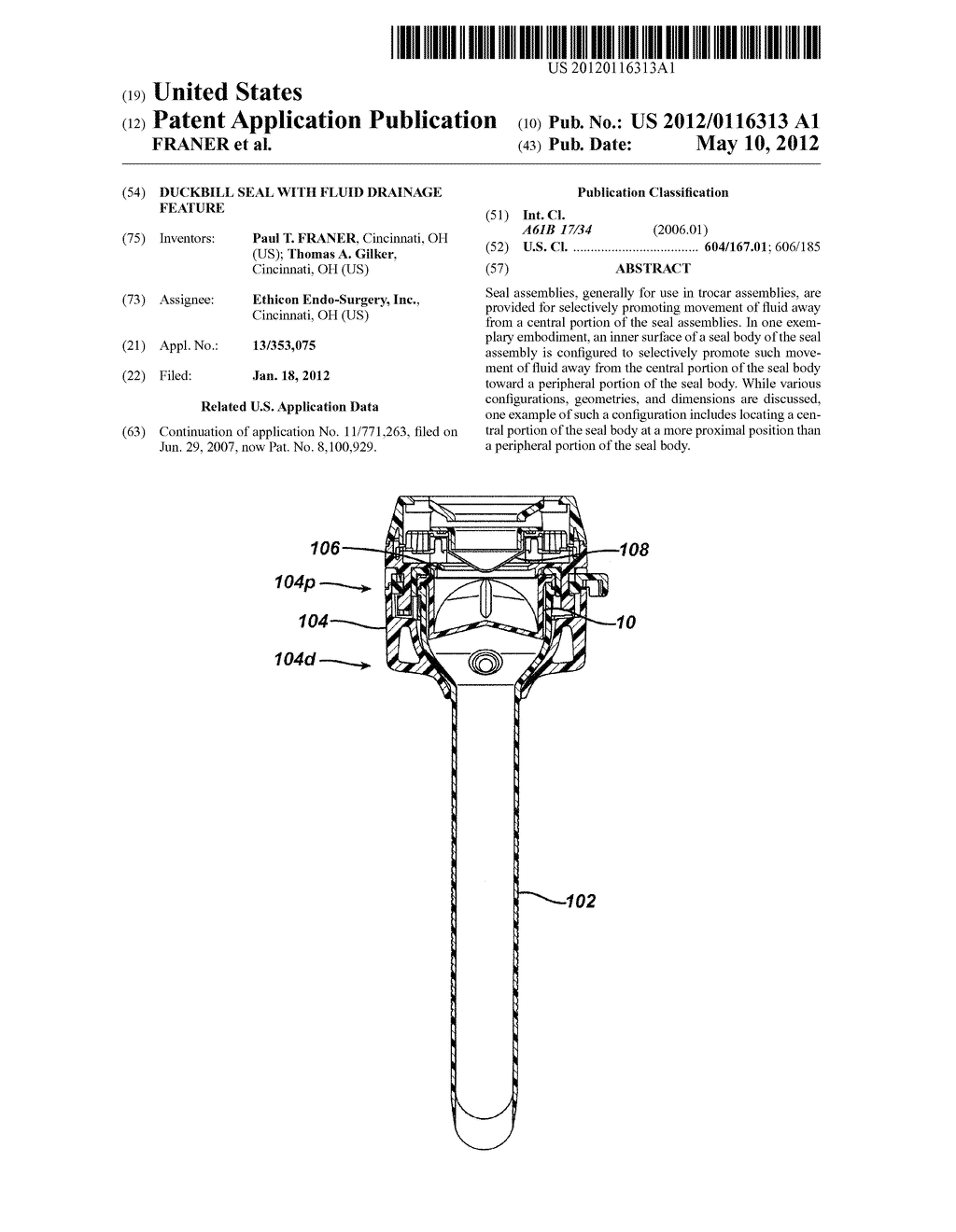 DUCKBILL SEAL WITH FLUID DRAINAGE FEATURE - diagram, schematic, and image 01