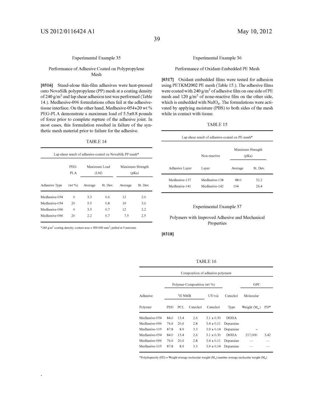 ADHESIVE COMPOUNDS AND METHODS USE FOR HERNIA REPAIR - diagram, schematic, and image 319