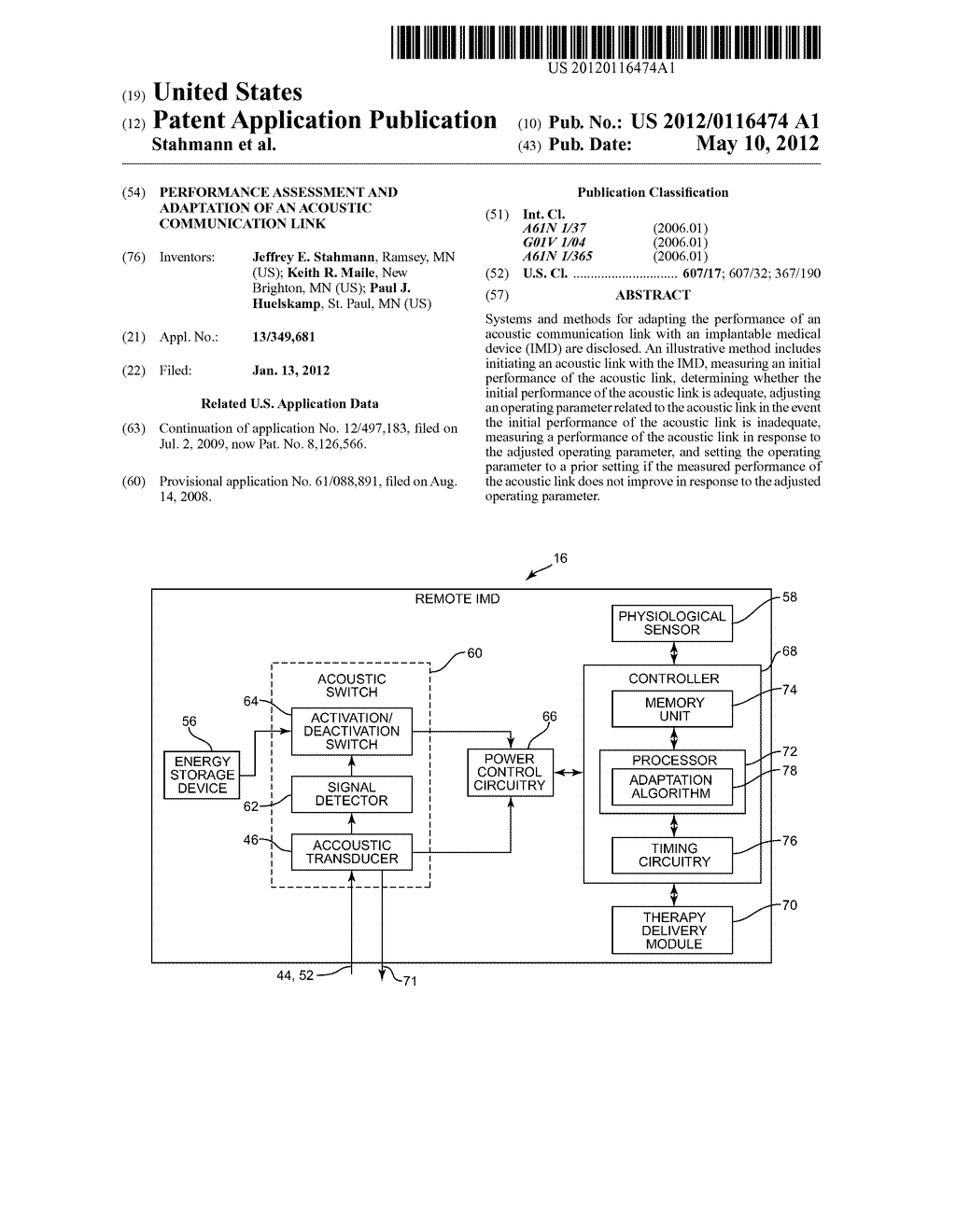 PERFORMANCE ASSESSMENT AND ADAPTATION OF AN ACOUSTIC COMMUNICATION LINK - diagram, schematic, and image 01